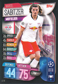 Marcel Sabitzer RB Leipzig 2019/20 Topps Match Attax CL #LEI15